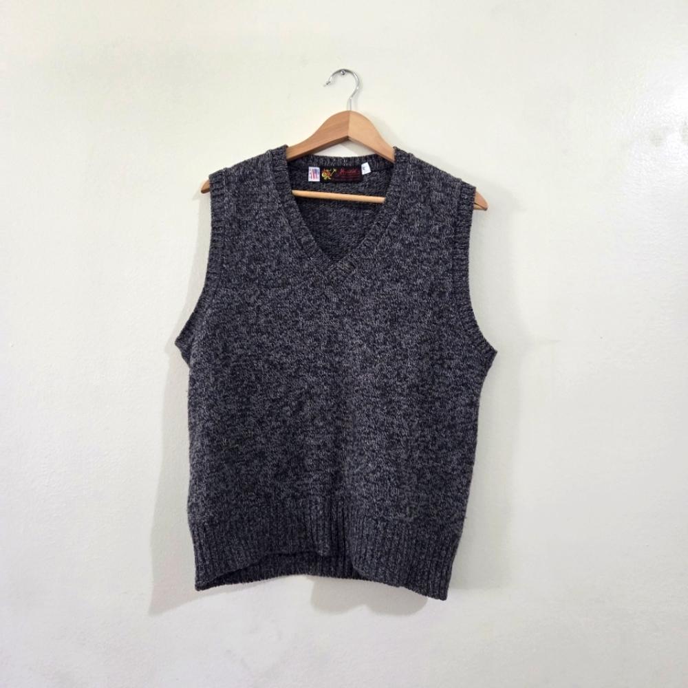 Vintage 100% Wool Grey Sweater Vest